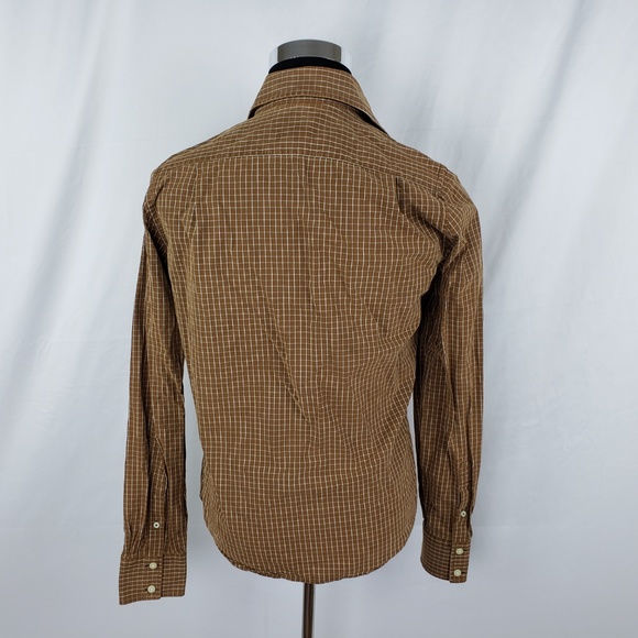 Abercrombie Fitch Mens Small Brown Button Up Shirt - Picture 6 of 8